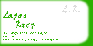 lajos kacz business card